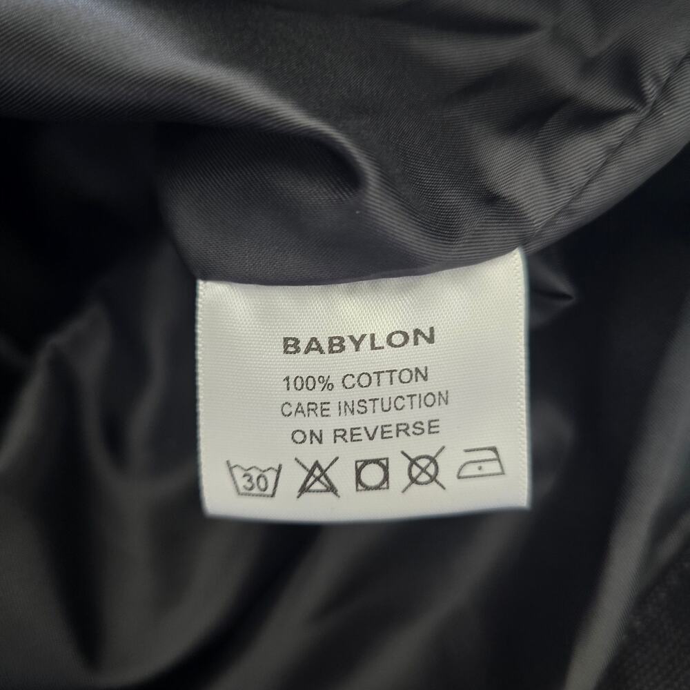 *NWT Mens Babylon LA Work Chore Coat Jacket Size L Black Canvas Corduroy - Picture 8 of 12